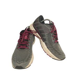 Brooks Ravenna 10 womens Size 10 Gray Burgundy Athletic Sneakers Running Shoes